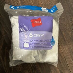 Hanes women cotton socks size 5-9, 6 pairs
